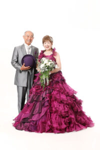 還暦スタジオで撮る古希のドレス記念フォト